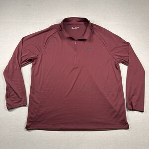 Under Armour Sweater Mens 3xl 1/4 Zip Pullover Lightweight Gym Training‎ Maroon